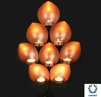 Decorative Leaf Eye Shaped Iron Wall Sconce Hanging Holder For Home Decors in this light lends a touch of tradition to your home decor  - Metal , Tea Light Candle Holder, Pack of1